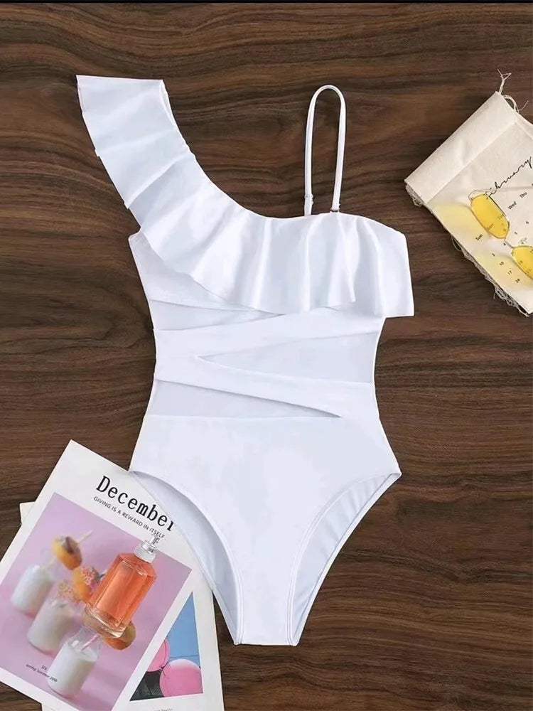 White One Piece Swimsuit