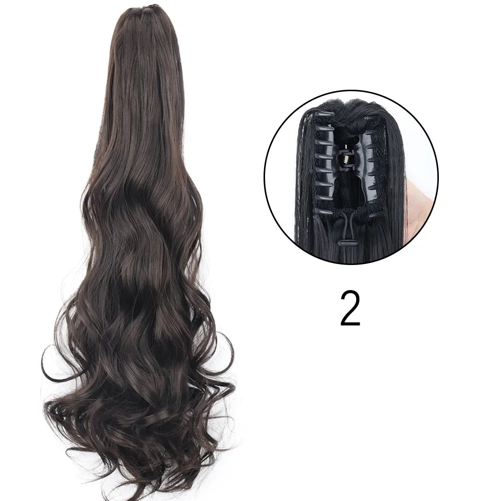 24Inch Heat Resistant Pony Tail Hair 2 1 24inches-60cm