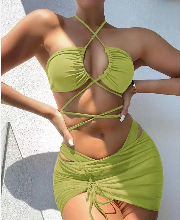 Women High Waist Swimwear