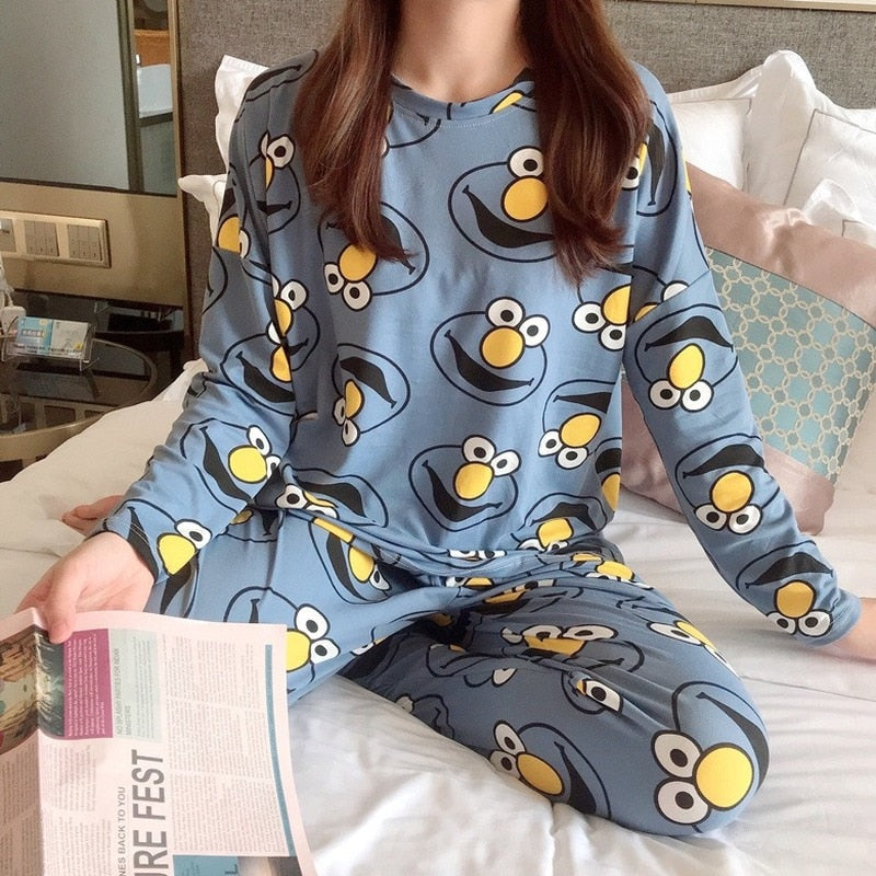New Spring Thin 2pieces Pyjamas Set