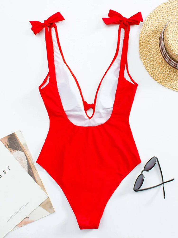 Women Vintage One-piece Halter Bathing Suits