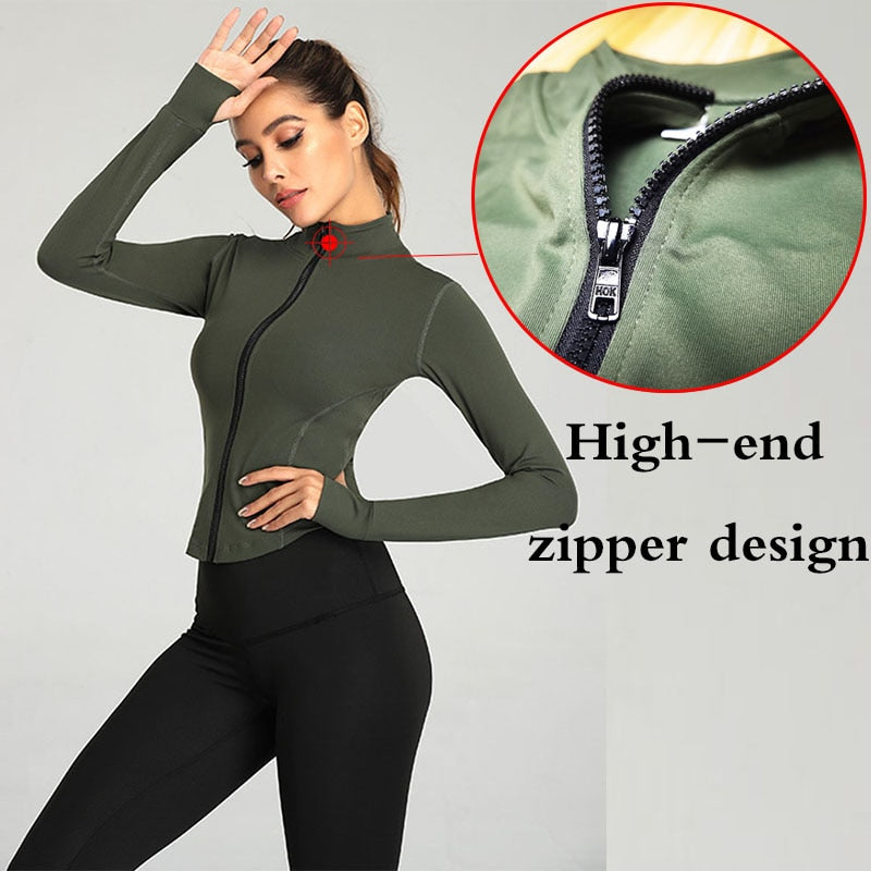 Full Zip-up Yoga Perfect Top