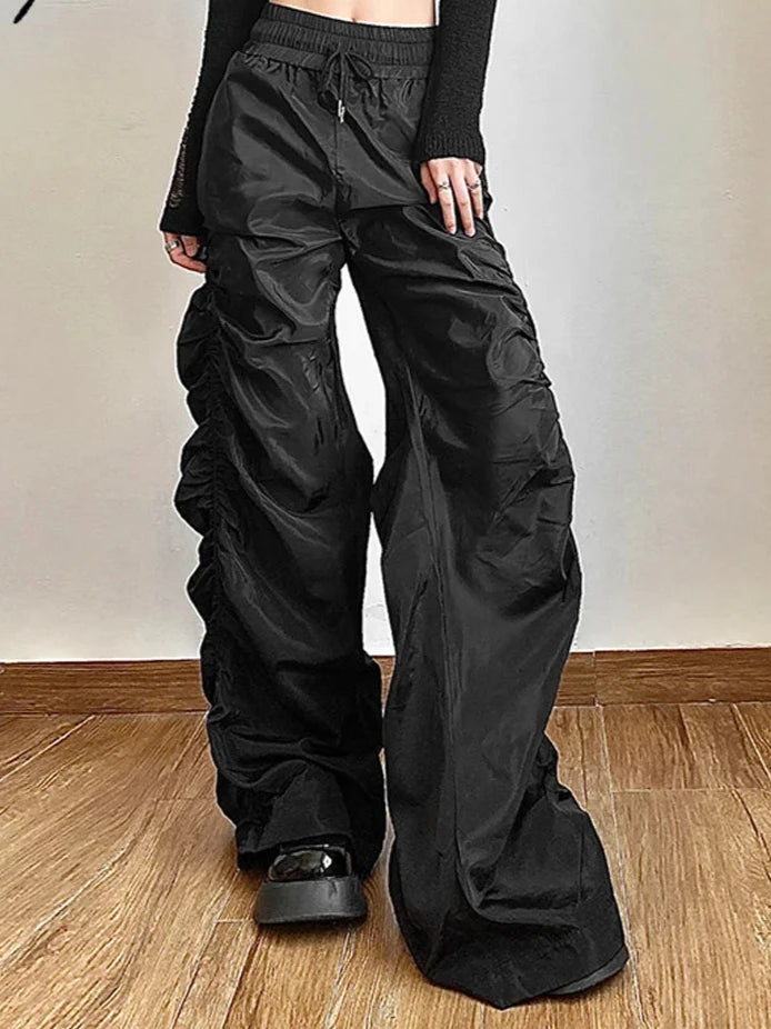 High Waist Wide Leg Lantern Trousers