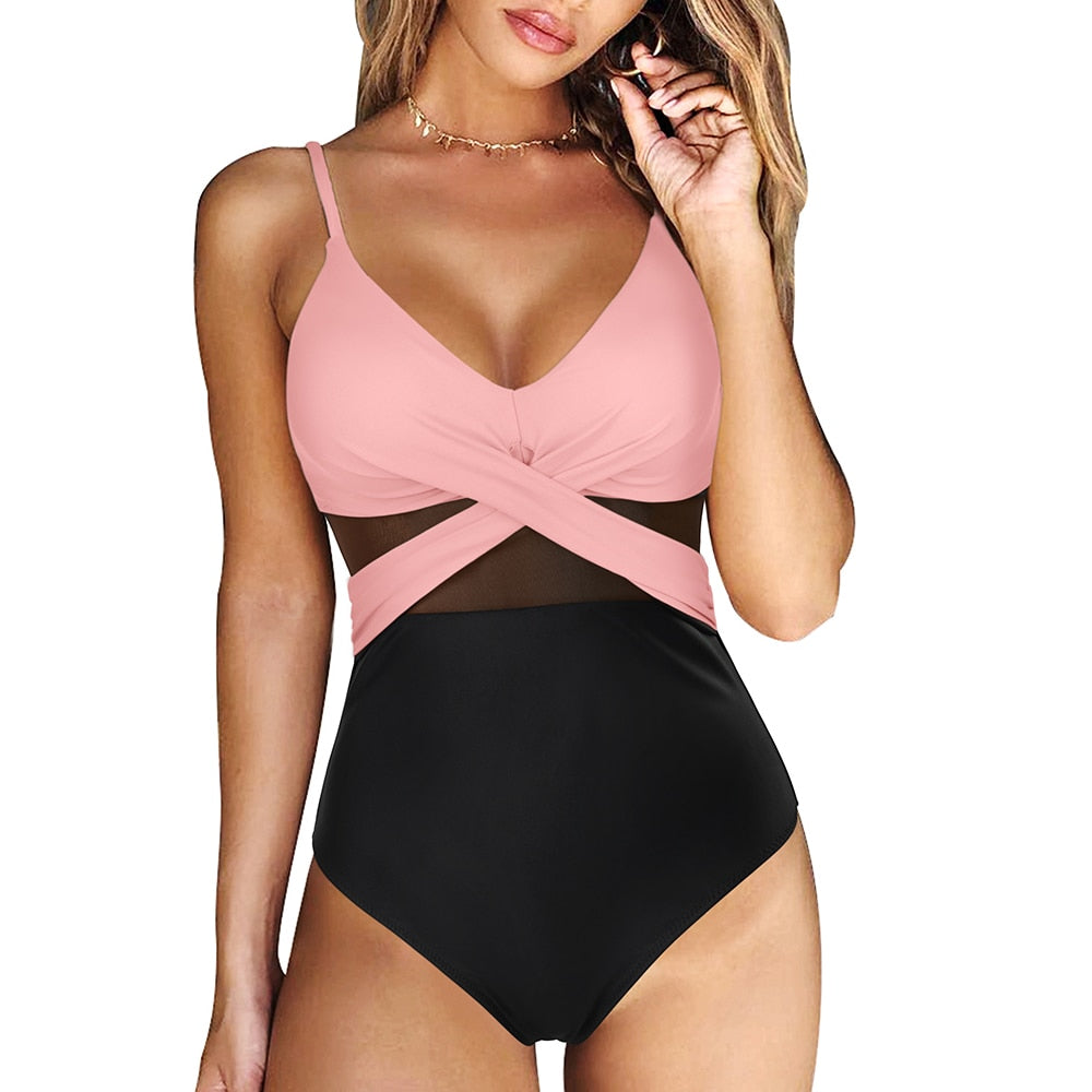 Women's One Piece Push Up Swimming costume