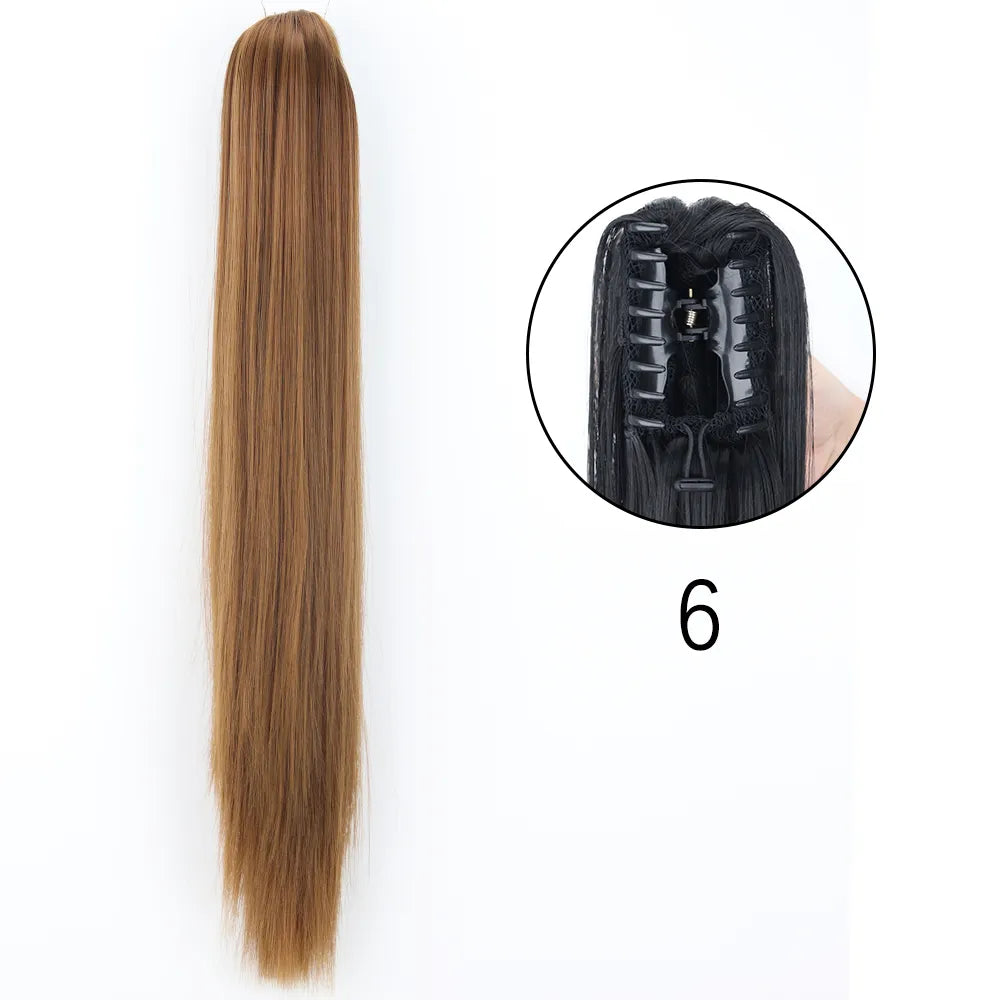 24Inch Heat Resistant Pony Tail Hair 6 24inches-60cm