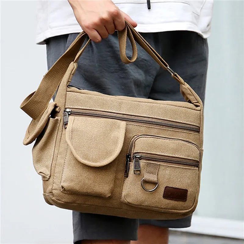 Canvas Shoulder Handbag