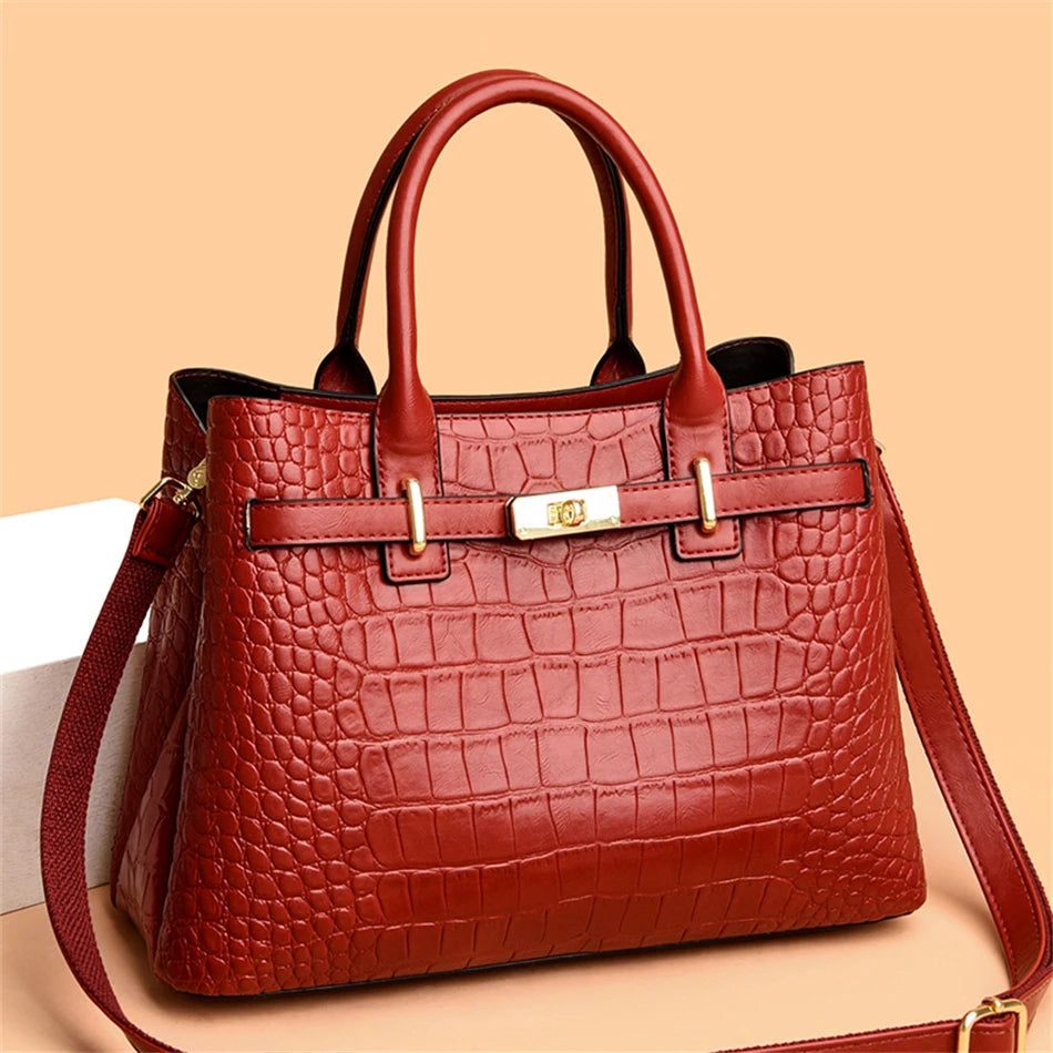 Classic PU Leather animal pattern handbag