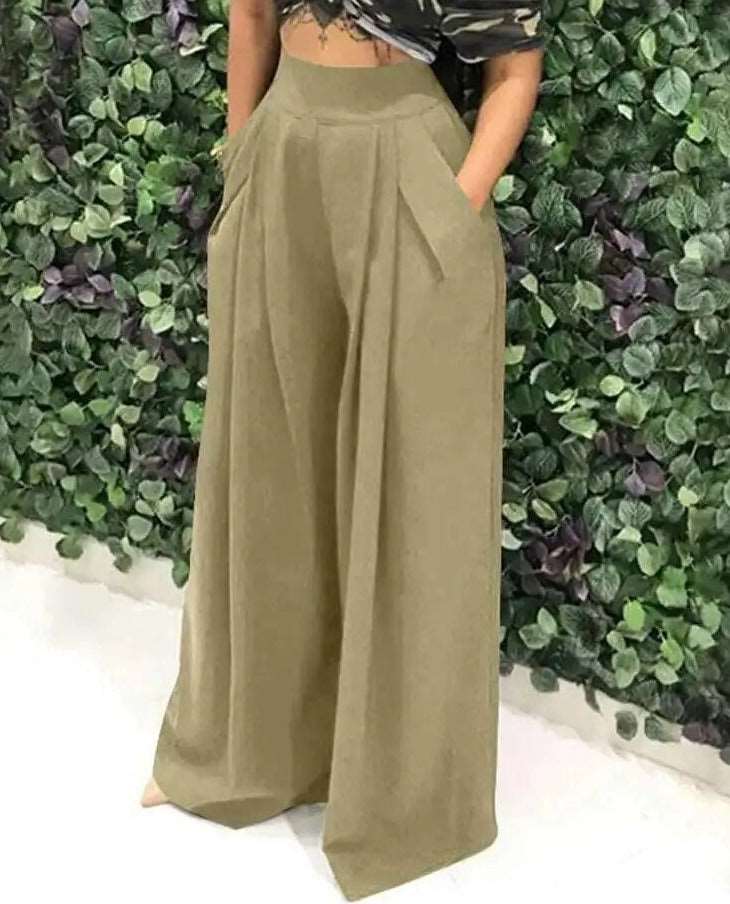 Autumn Women Wide Leg Trousers