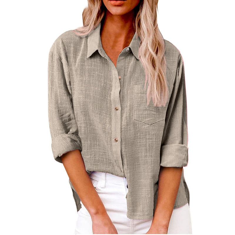 New Solid Casual Loose Shirts