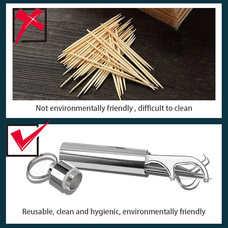 New Stainless Steel Toothpick Set