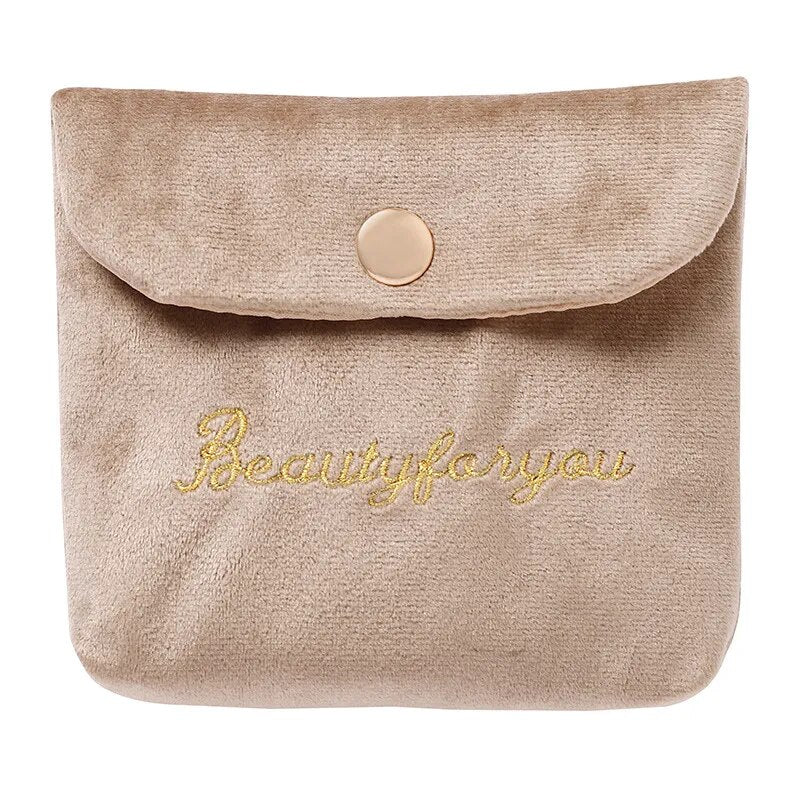 Women Cute Tampon Storage Bag Beige