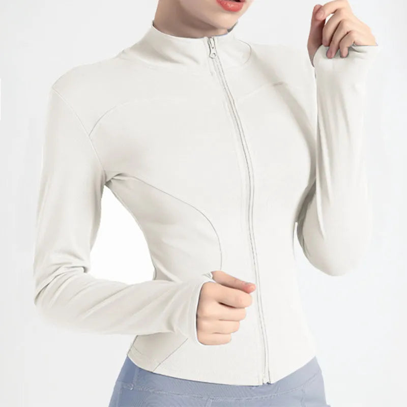 Women's Slim Fit Lightweight Jackets white