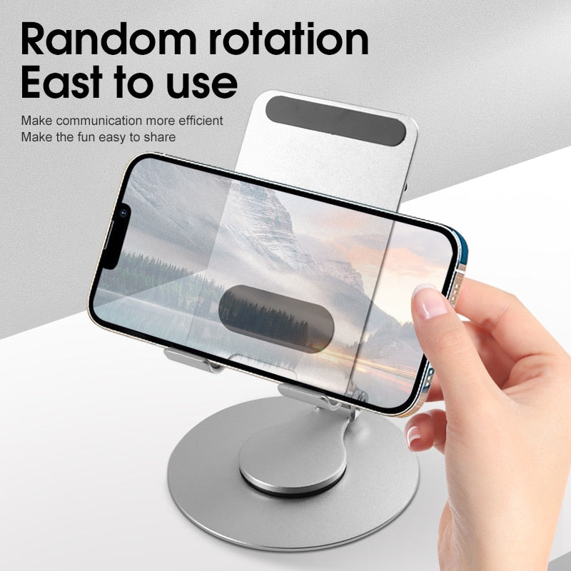 360° Rotate Metal Desk Mobile Phone Holder