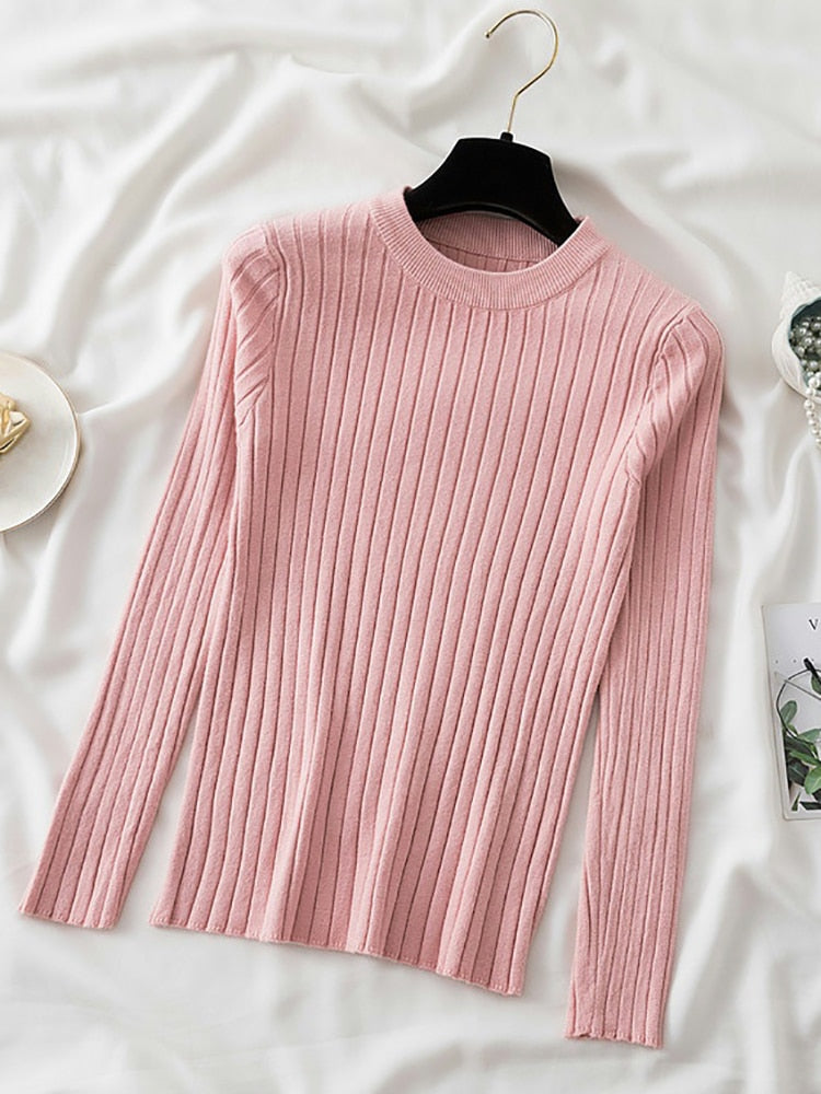 Round O-Neck Pullover Sweater Top