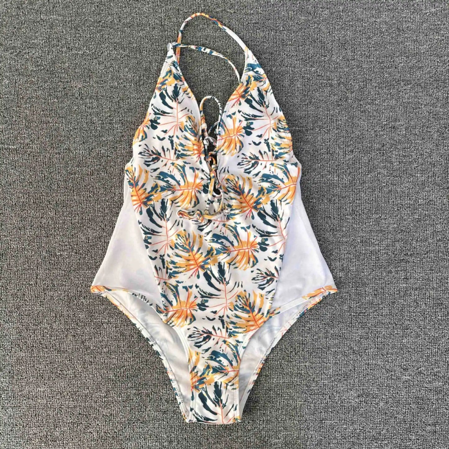 Women Floral Print One Piece Swimsuit