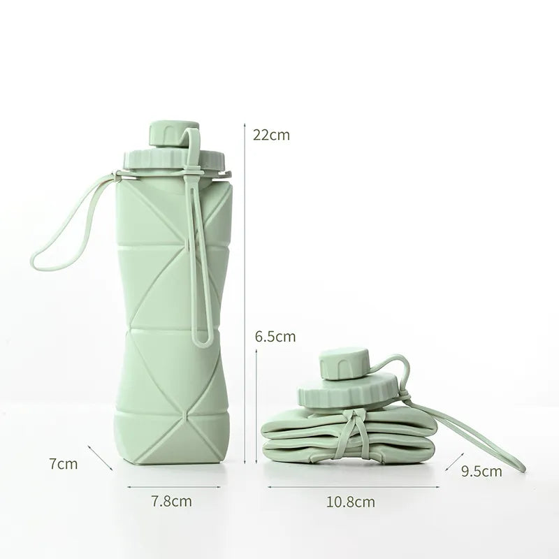 600ml Folding Silicone Water Bottle