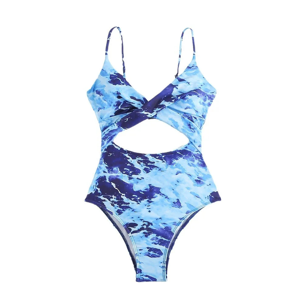 New Tie Dye One Piece Swimsuit