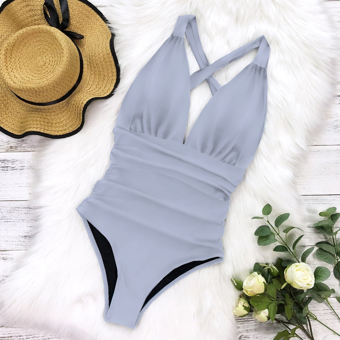 One Piece belt Swimsuit