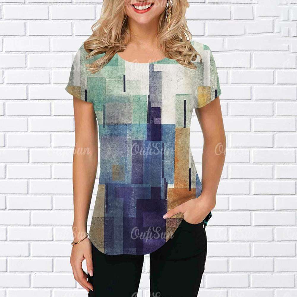 3D Fashion Gradient Streetwear T-Shirt