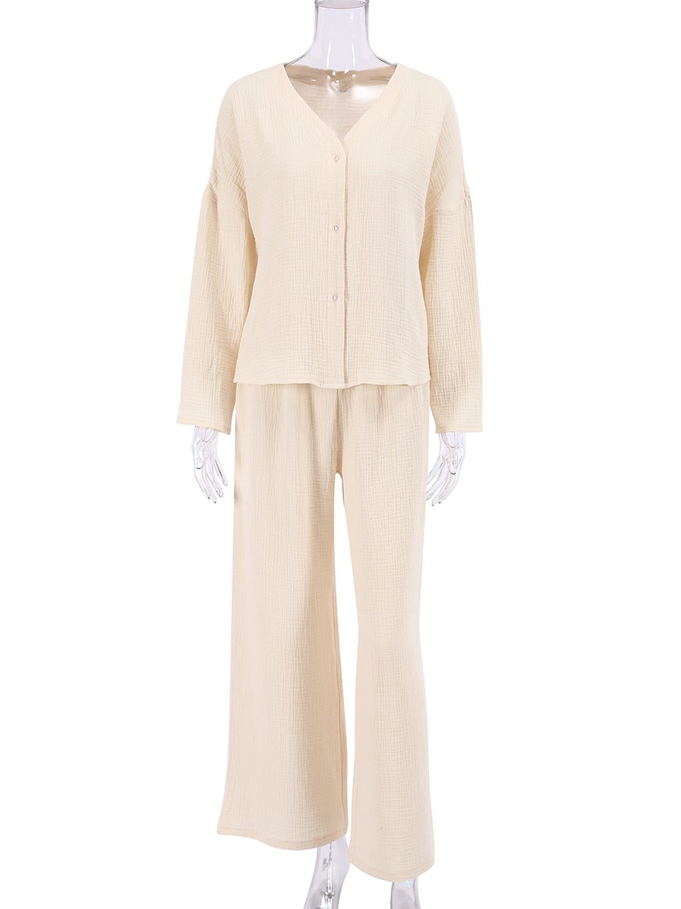 New Linad Khaki Pure Cotton Sleepwear