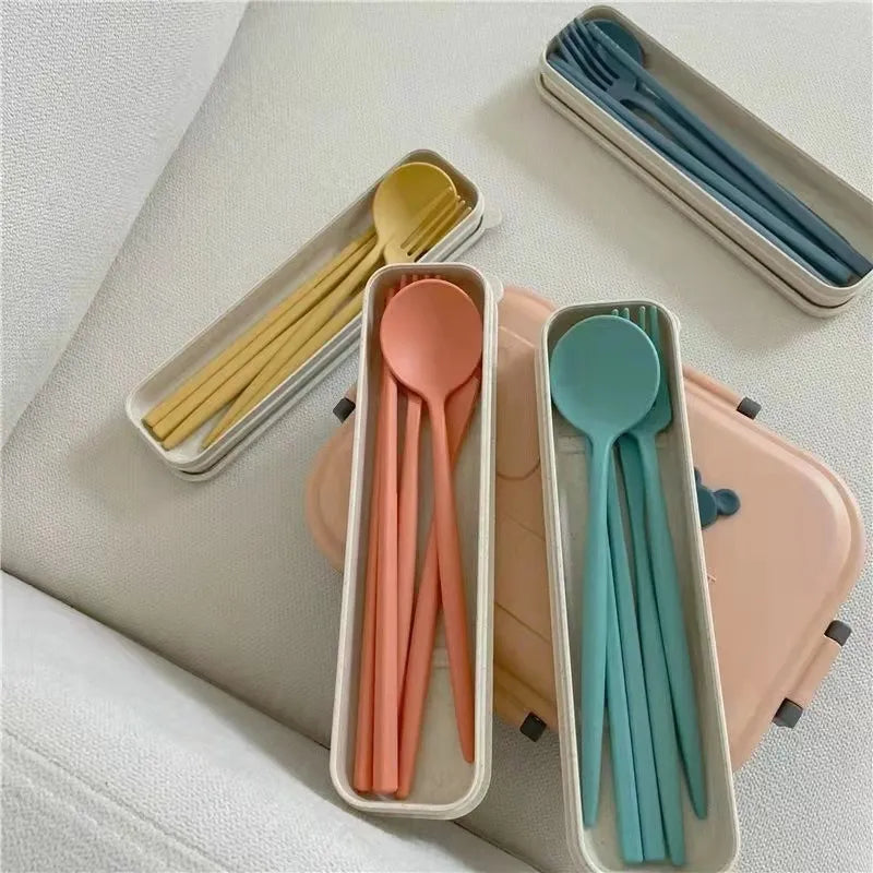 4PCS/Set Useful Cutlery Wheat Straw Spoon