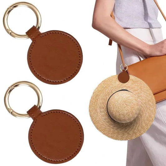 Portable Magnetic Hat Clip PU Leather