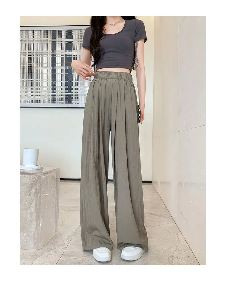 Elasticated waistband Wide Leg Trousers for Women