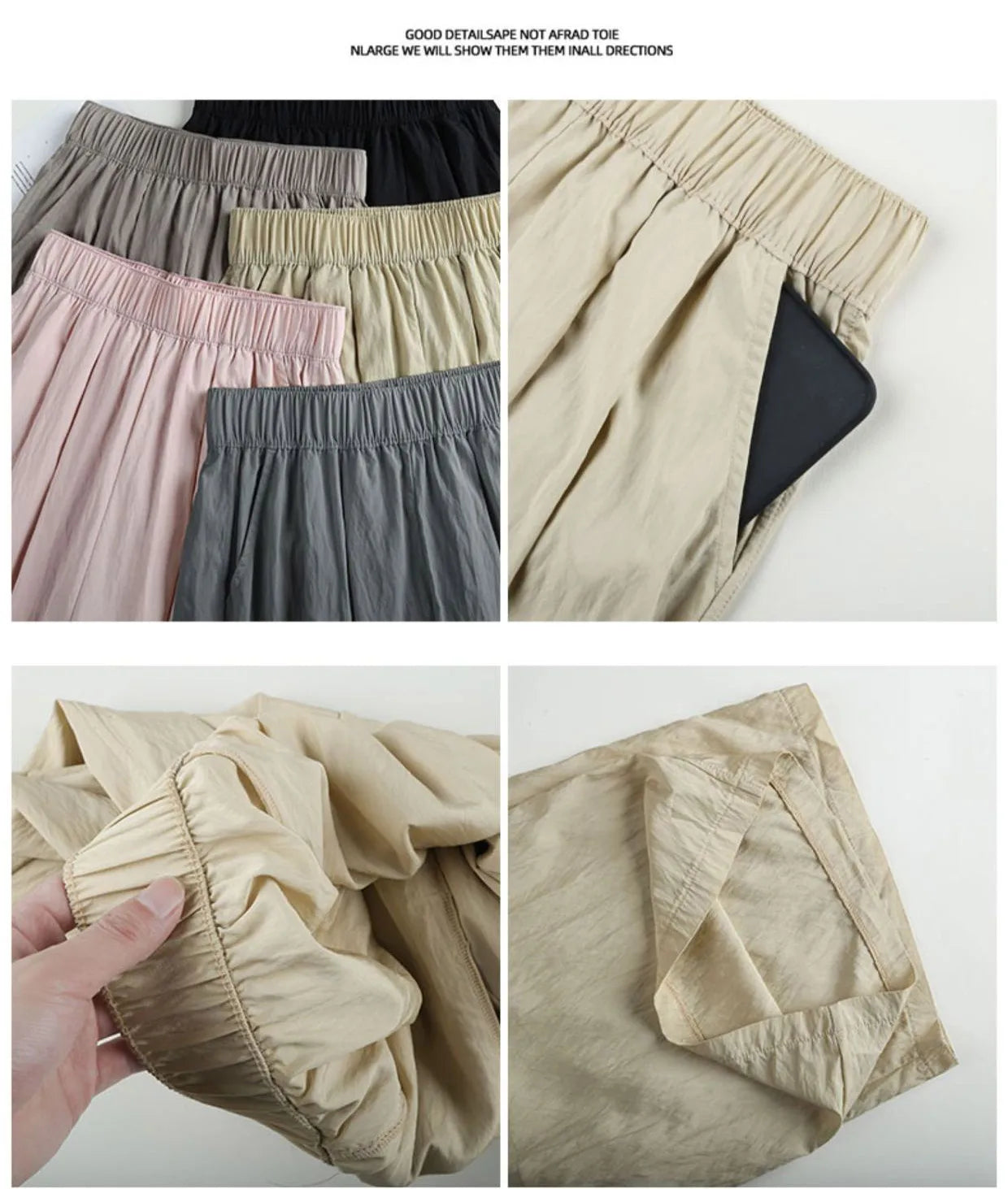 Elasticated waistband Wide Leg Trousers for Women