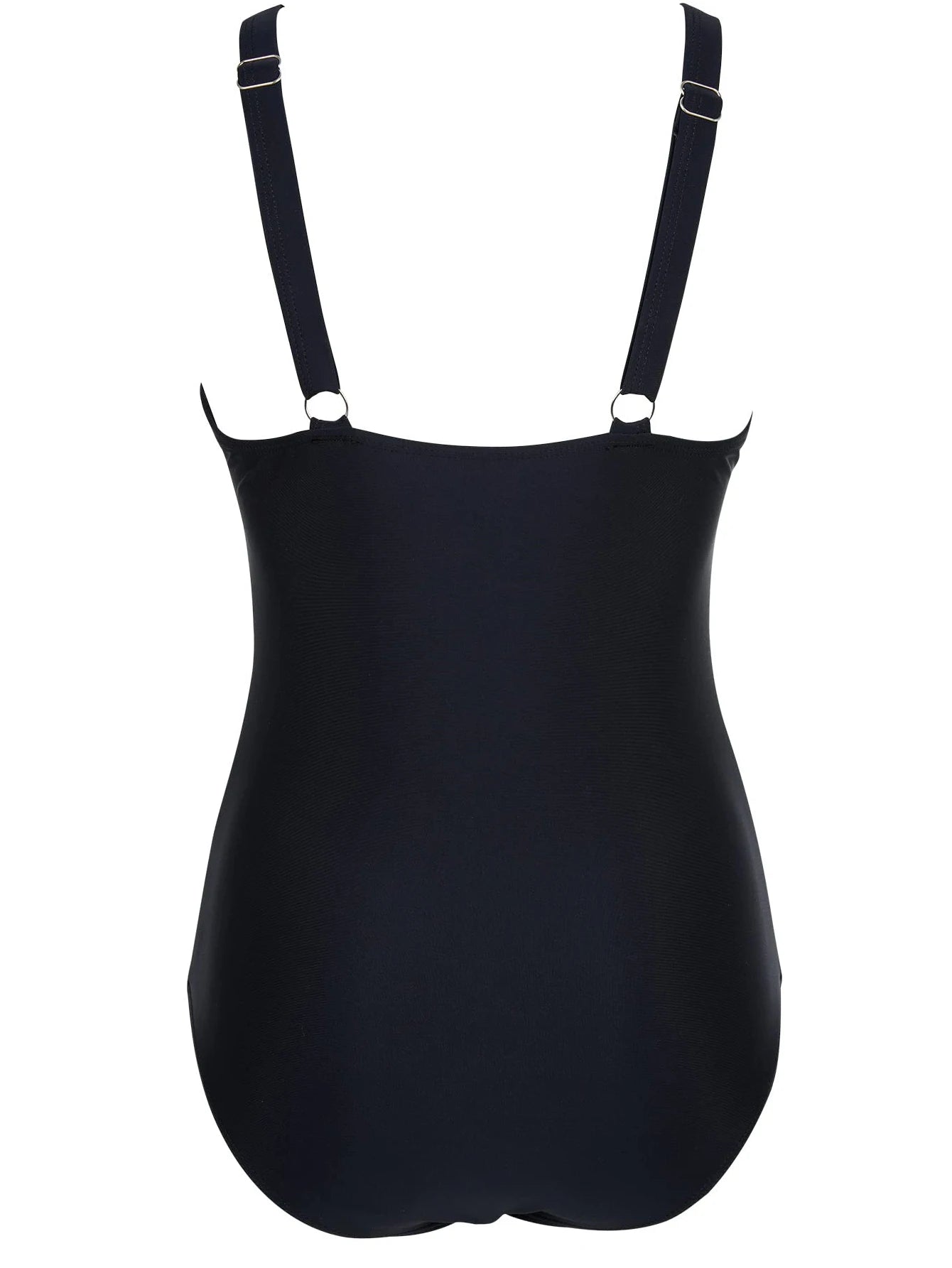 New Mesh Patchwork One Piece black Swimsuit