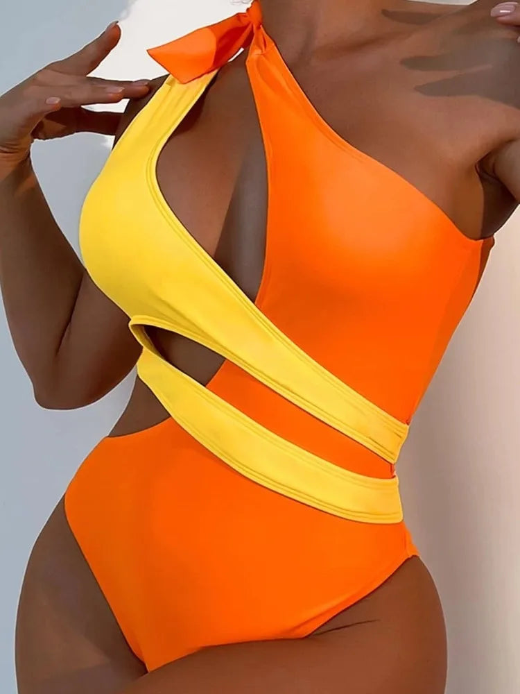 Women Sexy Cut Out Monokini Swimwear