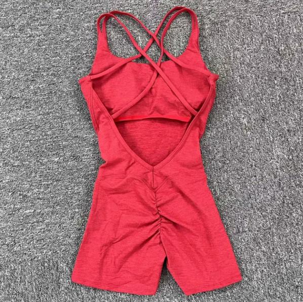 Women Lycra Fitness Gym One Piece Jumpsuit