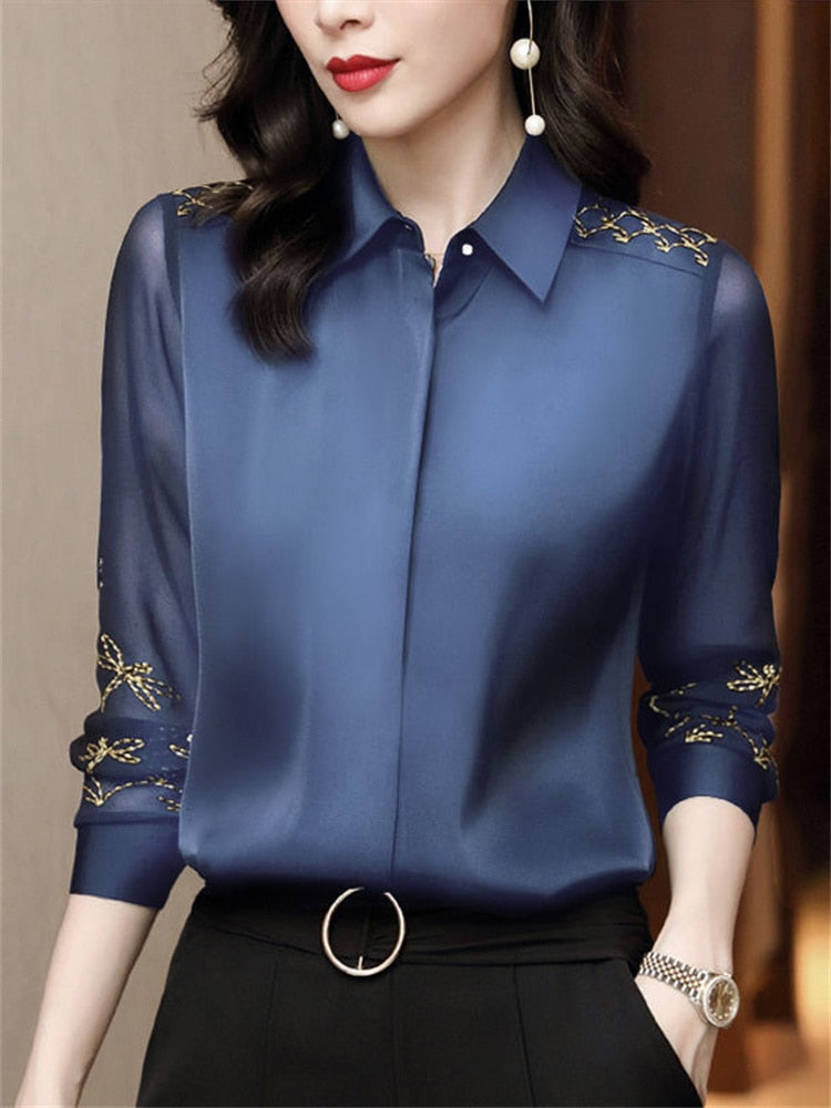 Chiffon Blouse blue