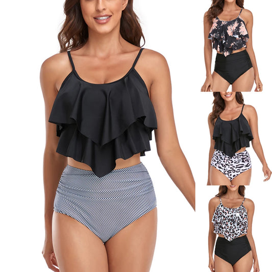 Women Ruffle Bathing Suit High Waist superb Swimsuit