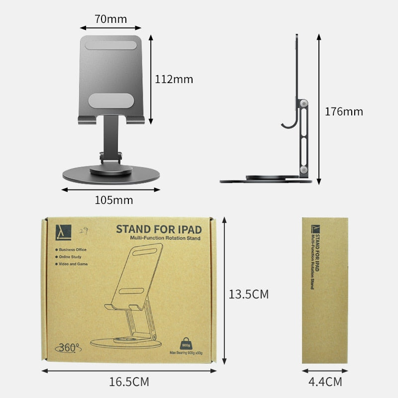 360° Rotate Metal Desk Mobile Phone Holder