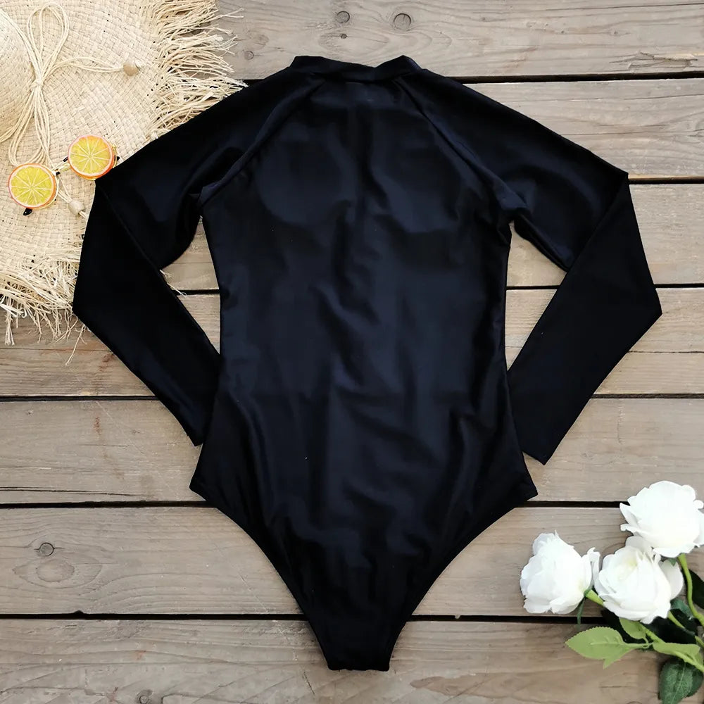 Women Swimwear Solid Monokini Bathing Suit