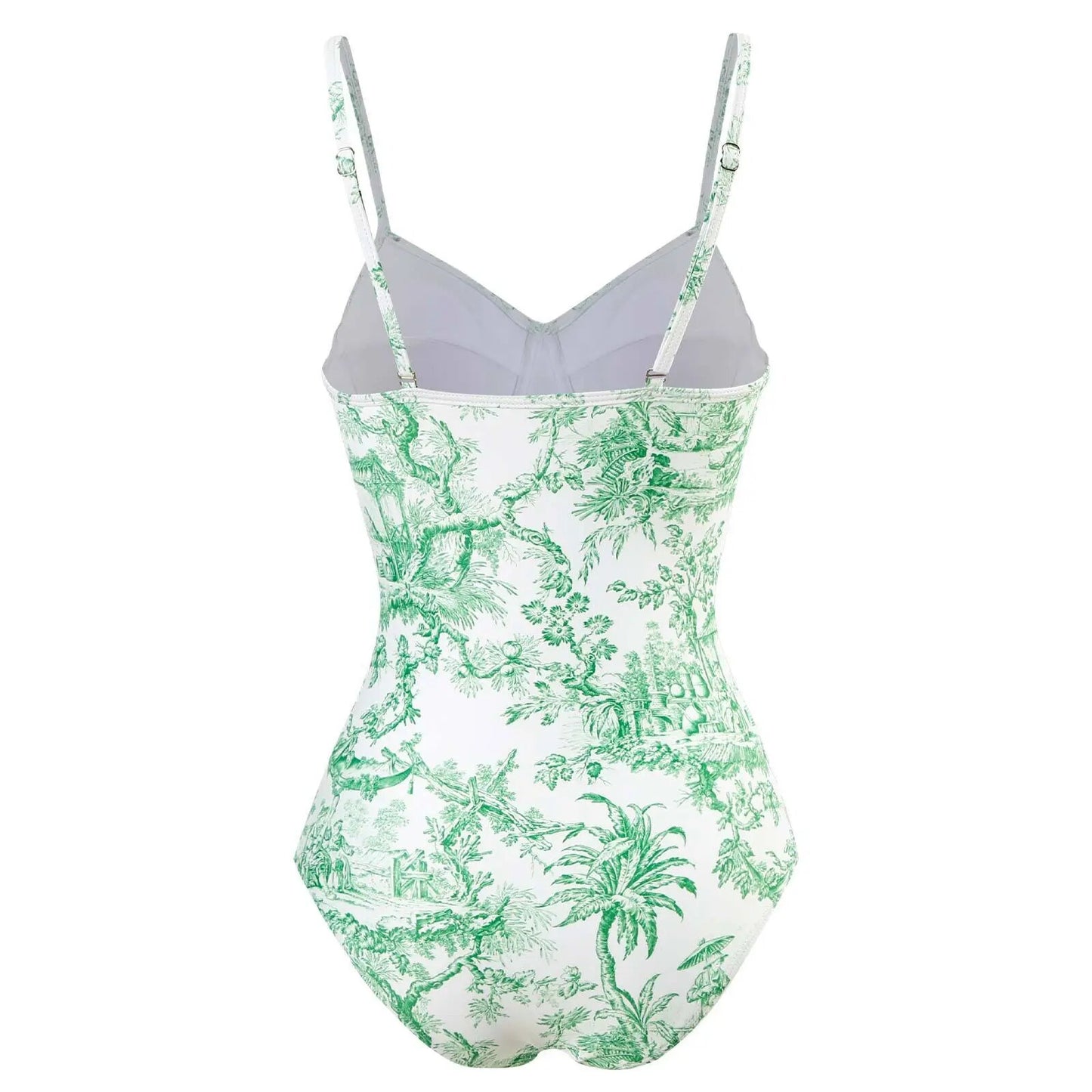 Nature Printing One-Piece Swimsuit