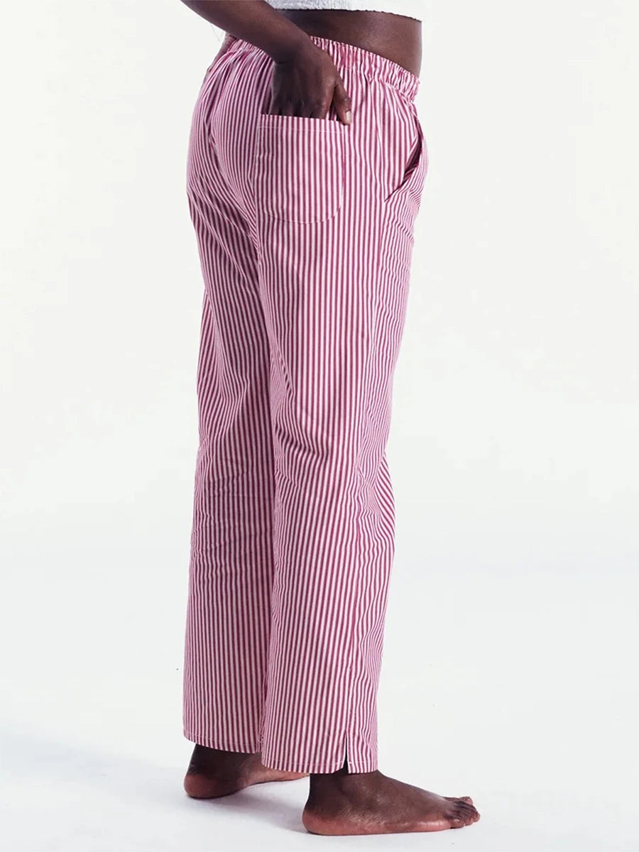 Striped Lounge Wide Leg unisex trousers