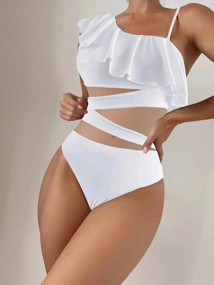 White One Piece Swimsuit