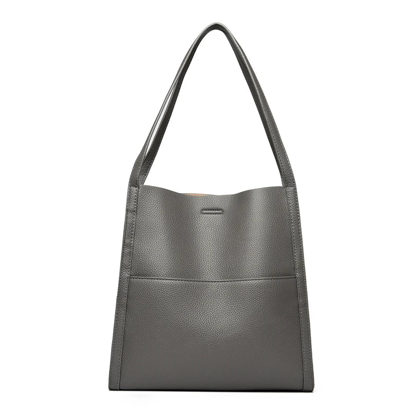 Classic PU Leather Tote bag Grey