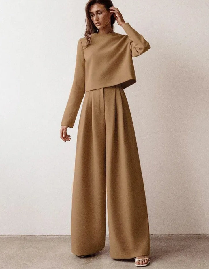 Autumn High Waist Wide Leg Pants