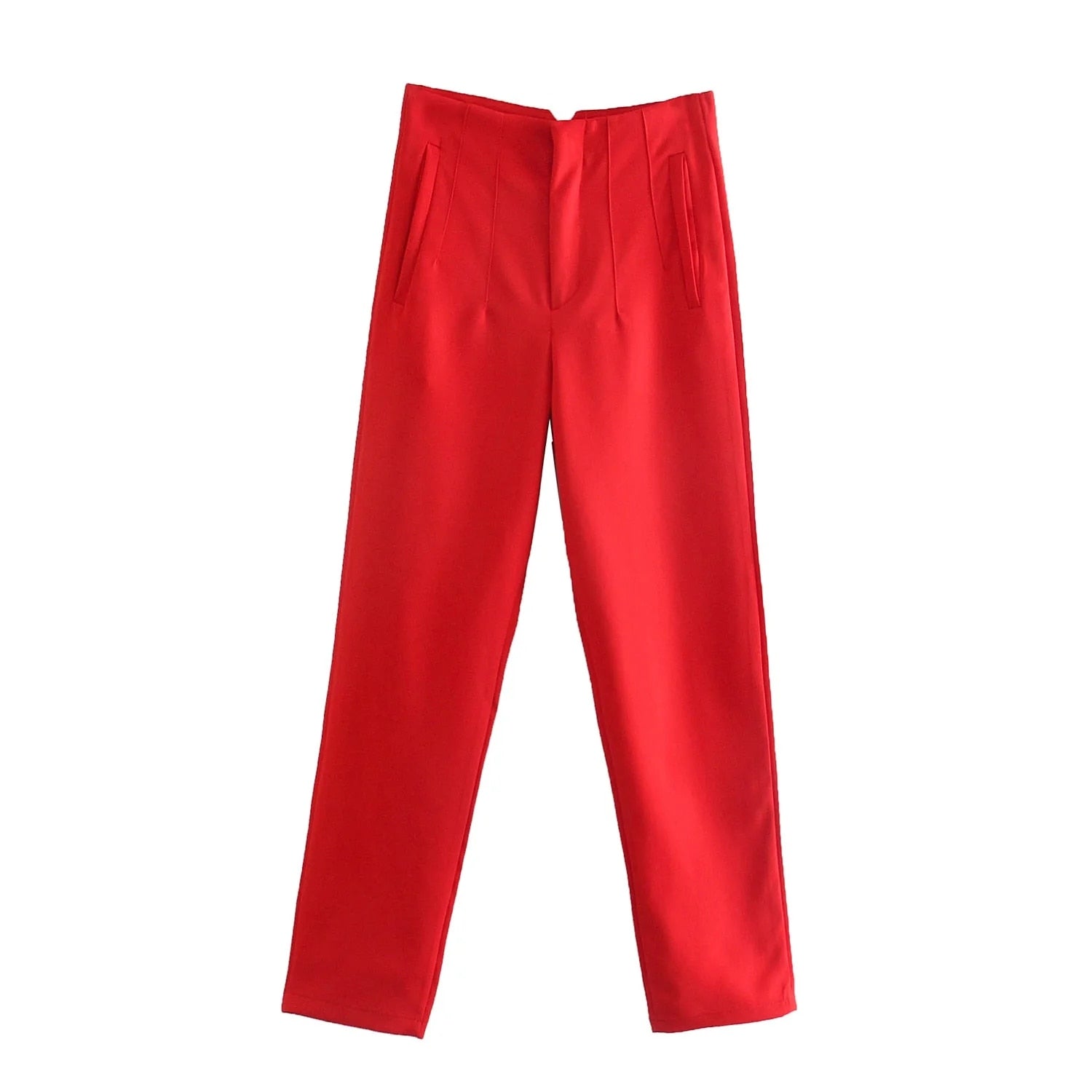 Women Pants 28 Color High Waist Pants Red