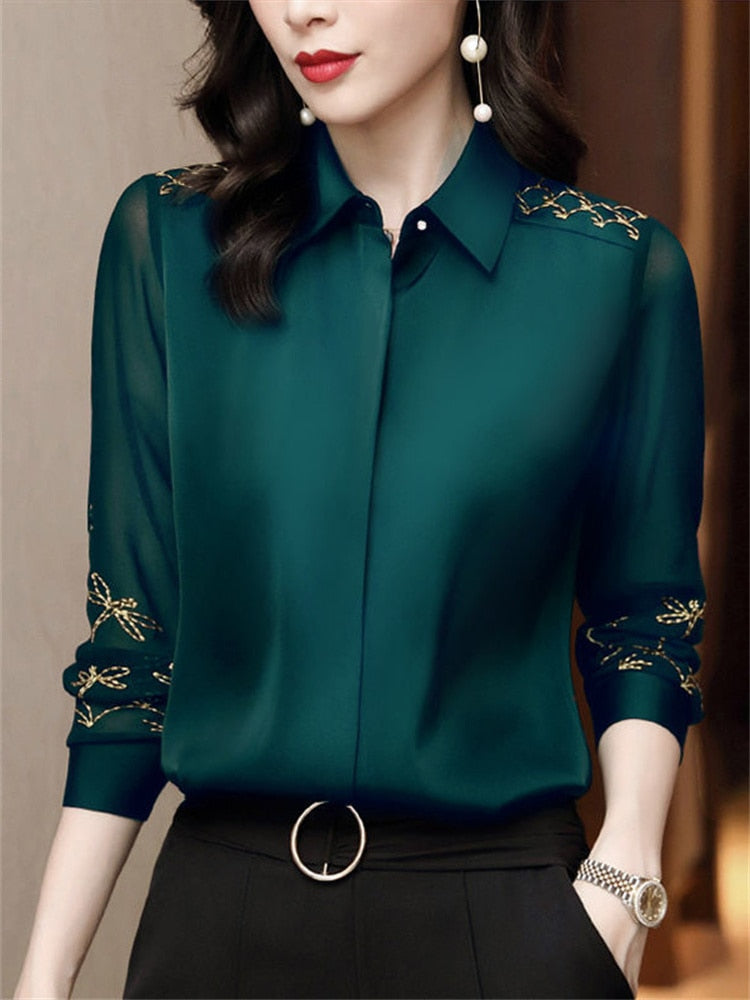 Chiffon Blouse green