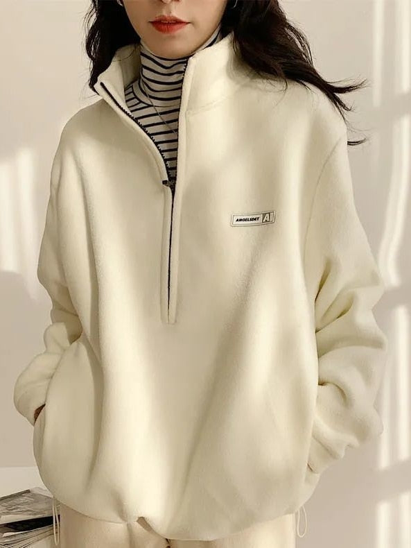 New Korean Warm Fleece Polyester Hoodies
