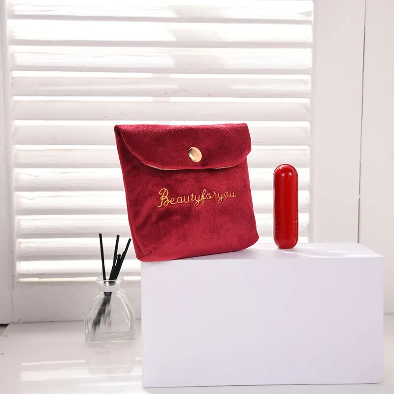 Women Small Cosmetic Bag red