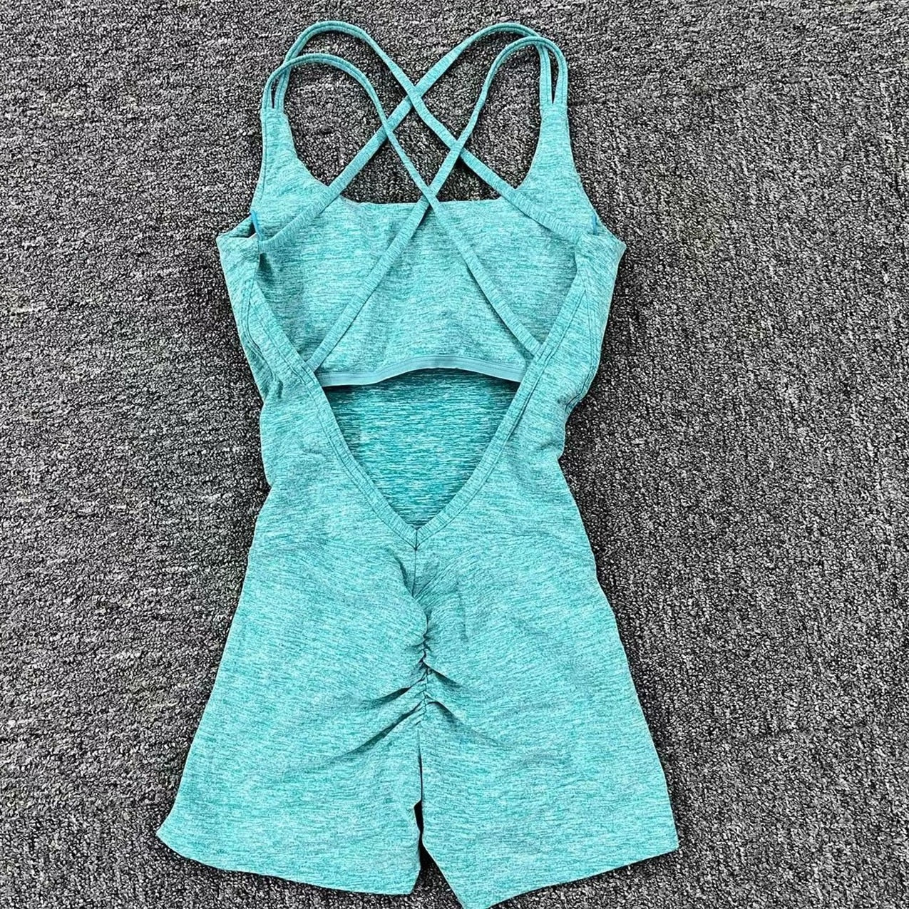 Women Lycra Fitness Gym One Piece Jumpsuit