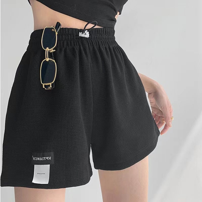 High Waisted Sports Shorts Black