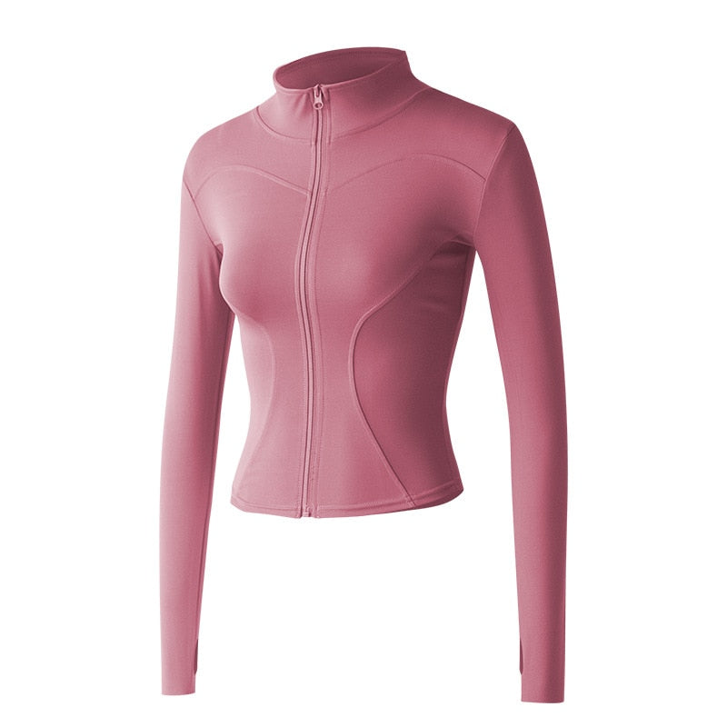 Women Long Sleeve Sports fitness Jacket top