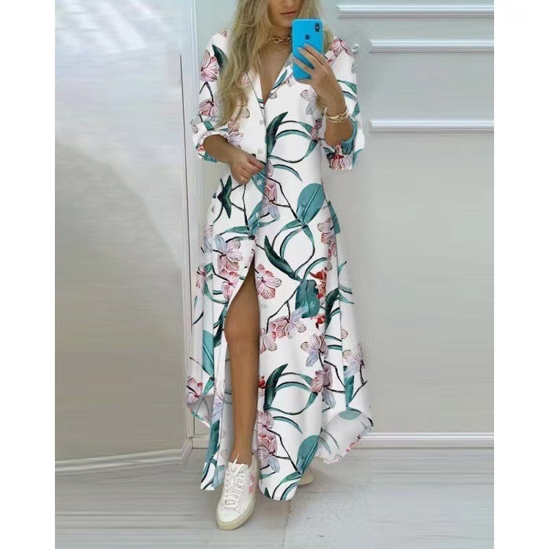 Women Boho Printed Long Dress