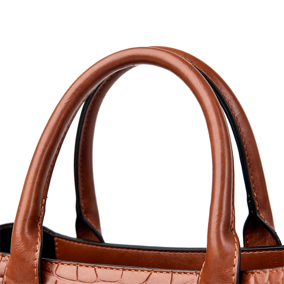 Classic PU Leather animal pattern handbag