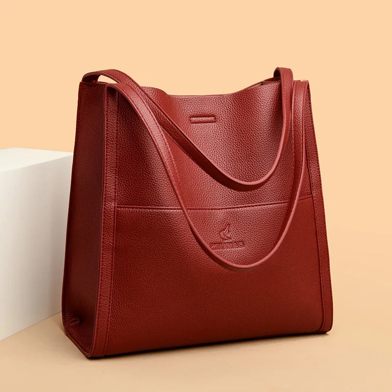 Soft PU Leather Tote Handbag